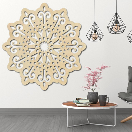 obraz na stenu kvet z dreva preglejky