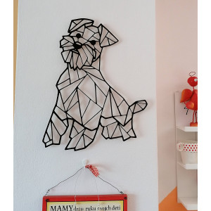 STYLESA Drevený obraz na stenu pes HAFINKO PR0228 čierna 2