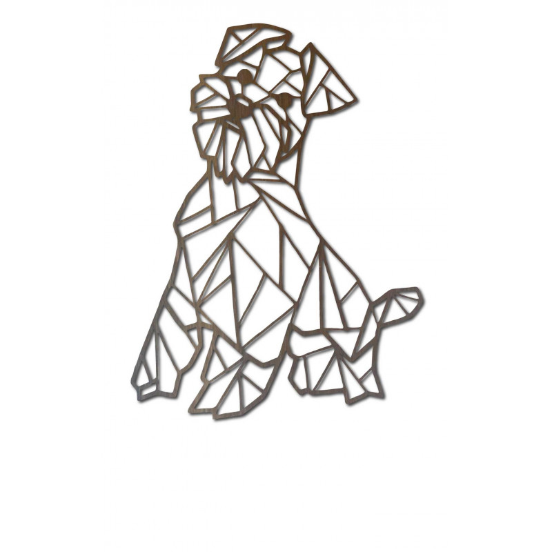 STYLESA Drevený obraz na stenu pes HAFINKO PR0228 čierna