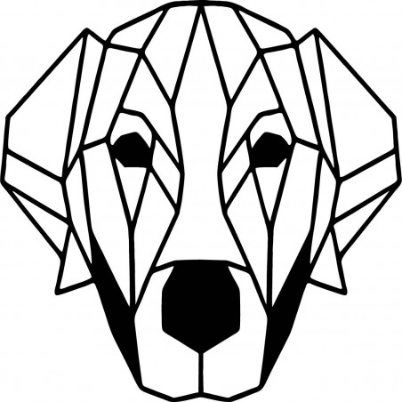 STYLESA moderný obraz na stenu pes z preglejky PR0229 HAFFF čierna