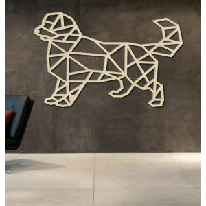 STYLESA carved picture on plywood wall dog PR0230 black