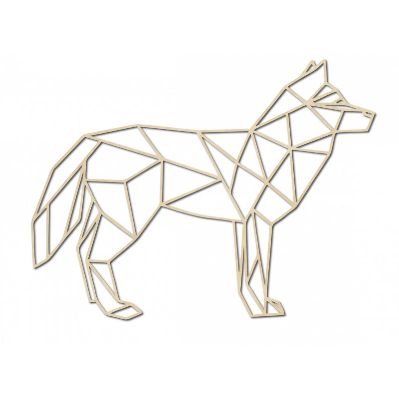 STYLESA  vyrezávaný  obraz na stenu  z preglejku vlk PR0231 čierny