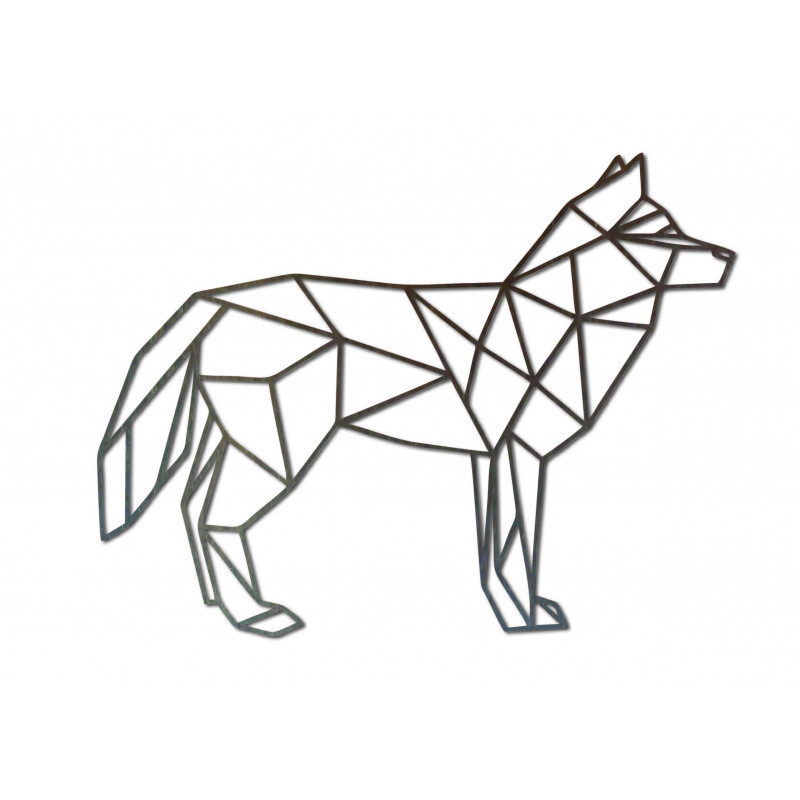 STYLESA  vyrezávaný  obraz na stenu  z preglejku vlk PR0231 čierny