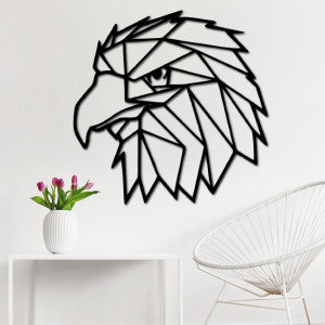 STYLES Carved wall painting geometric shapes eagle PR0234 black