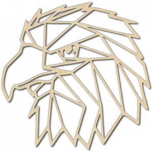 STYLESA Vyrezávaný obraz na stenu geometrické tvary orol PR0234 čierny 2