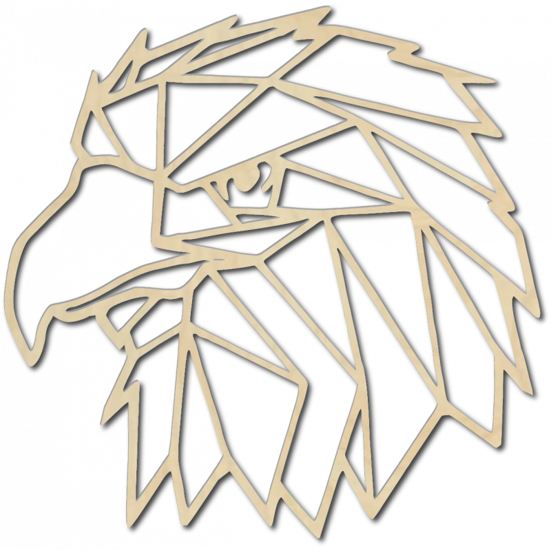 STYLESA Vyrezávaný obraz na stenu geometrické tvary orol PR0234 čierny