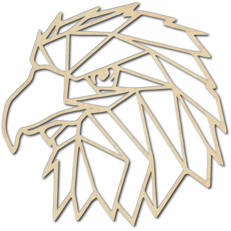 STYLESA Vyrezávaný obraz na stenu geometrické tvary orol PR0234 čierny