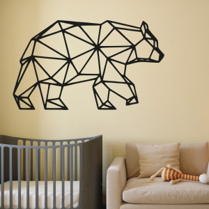 SENTOP Carved picture on the wall of a bear PR0240 black