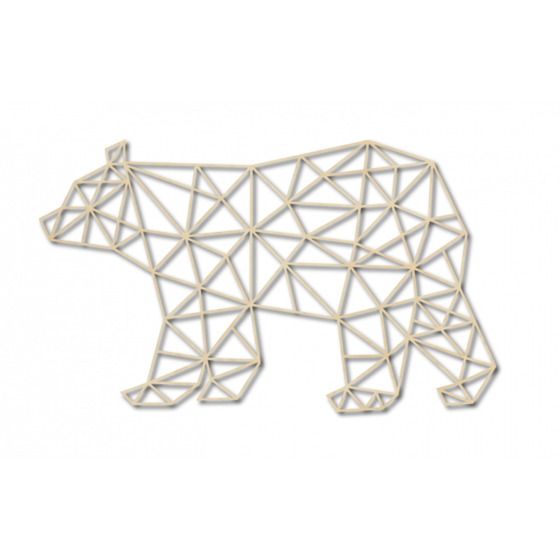 SENTOP Vyrezávaný obraz na stenu medveď PR0241 čierny