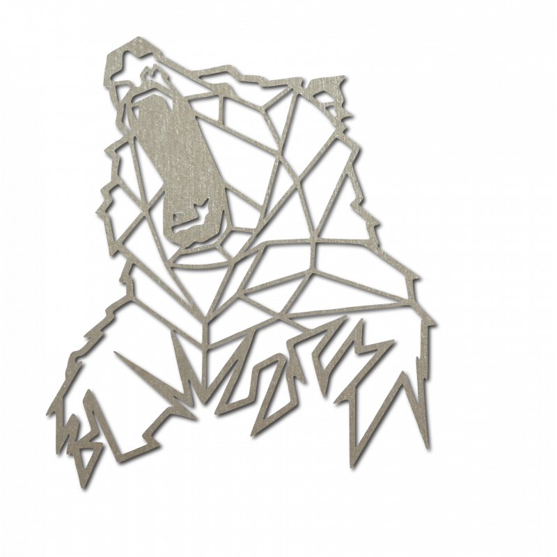 STYLESA Vyrezávaný  obraz na stenu z dreva medveď  PR0243 hnedý