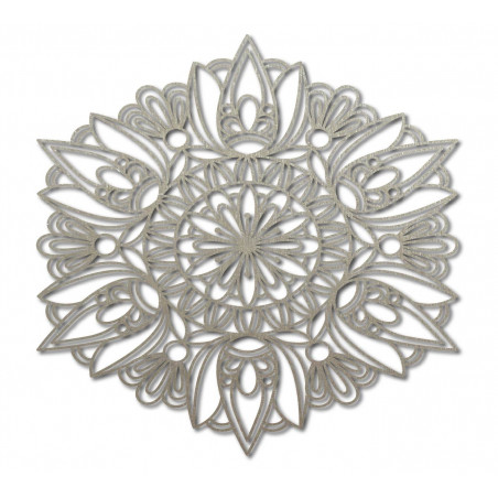 Vyrezávaná mandala drevený obraz na stenu z preglejky rose