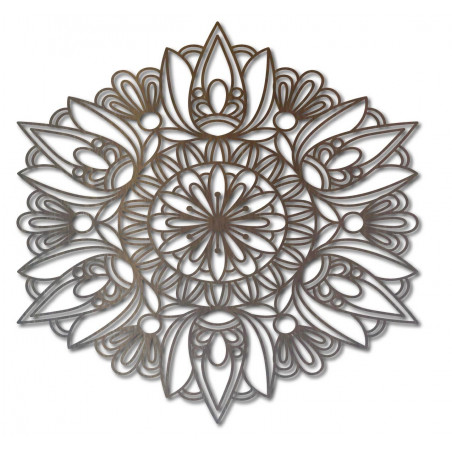 Vyrezávaná mandala drevený obraz na stenu z preglejky rose