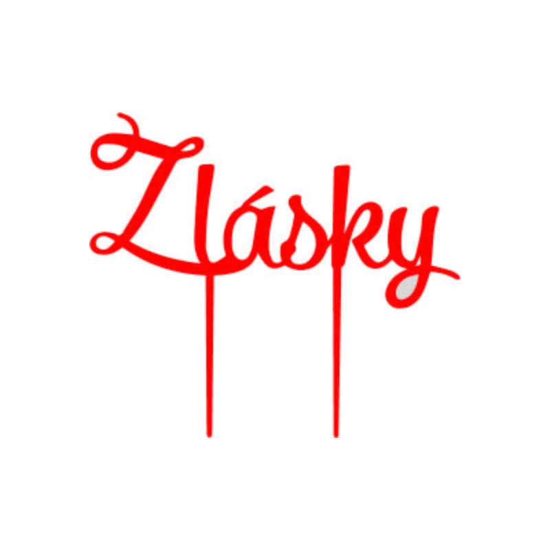 Plastový zápich ozdoba na tortu z lásky  Rozmer 190 x 166 mm