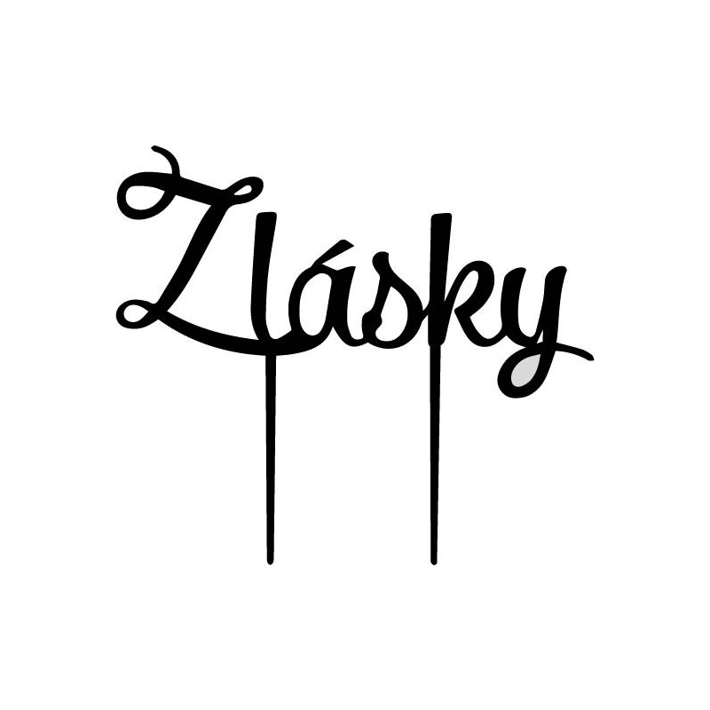 Plastový zápich ozdoba na tortu z lásky  Rozmer 190 x 166 mm