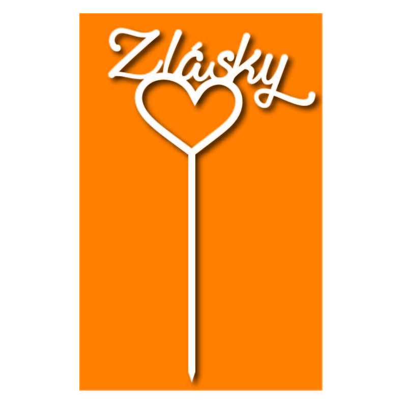 Plastový zápich na tortu z lásky Rozmer 130 x 180 mm