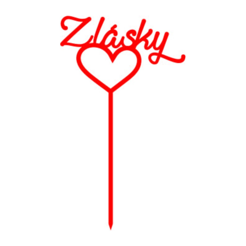 Plastový zápich na tortu z lásky Rozmer 130 x 180 mm