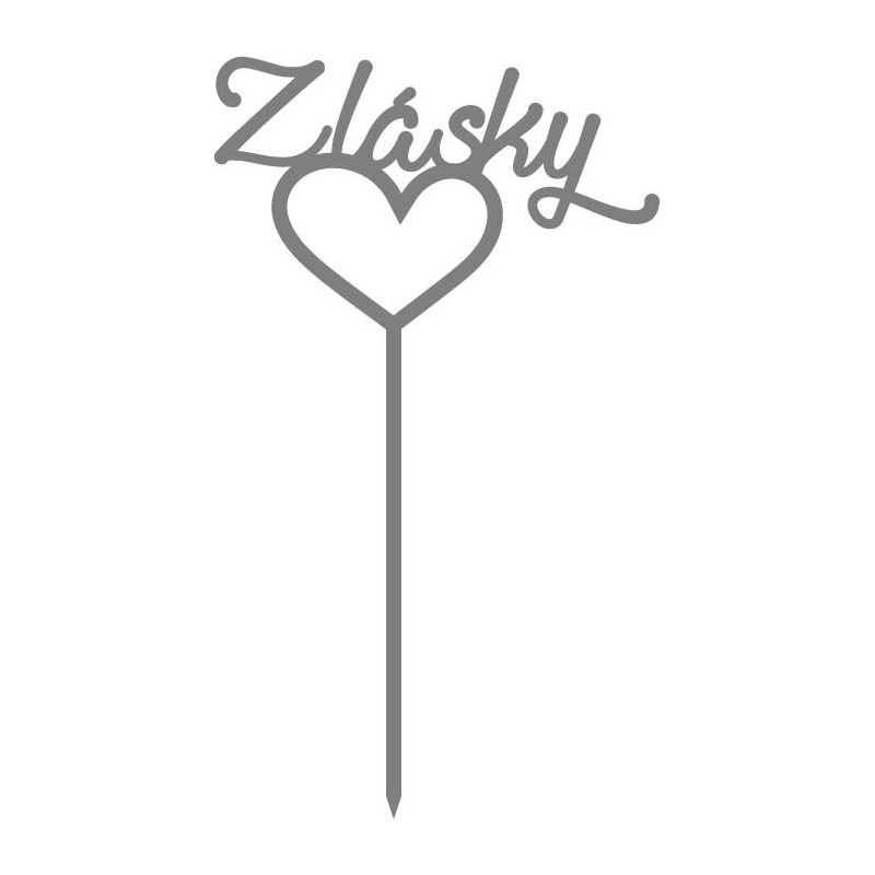 Plastový zápich na tortu z lásky Rozmer 130 x 180 mm