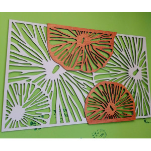 Elegantná drevená dekorácia na stenu s kvetinovým vzorom... 2