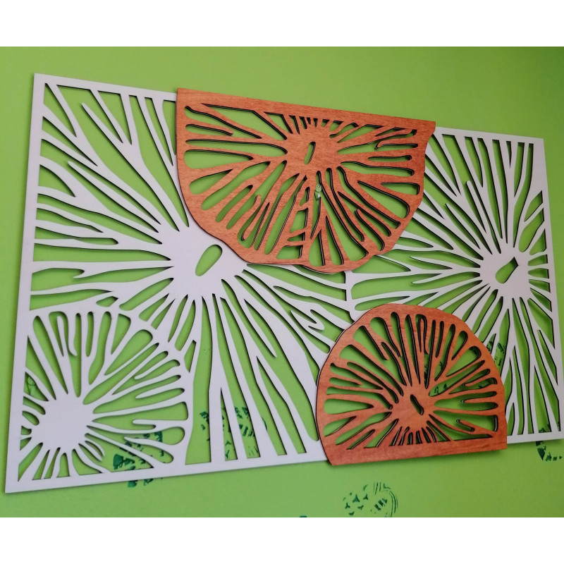 Elegantná drevená dekorácia na stenu s...