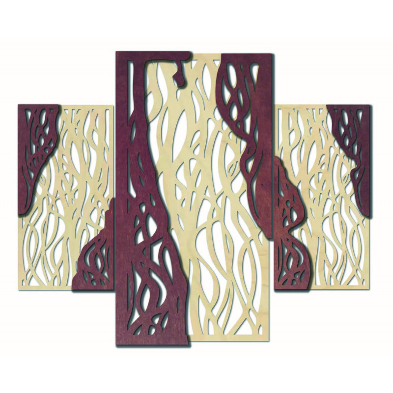 Čarovný obraz na stenu z drevenej preglejky FLORALIS zadná časť Topoľ originál, farba prednej časti podľa výberu