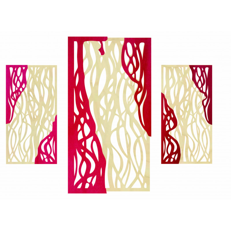 Čarovný obraz na stenu z drevenej preglejky FLORALIS zadná časť Topoľ originál, farba prednej časti podľa výberu