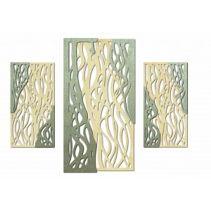 Čarovný obraz na stenu z drevenej preglejky FLORALIS zadná časť Topoľ originál, farba prednej časti podľa výberu 2