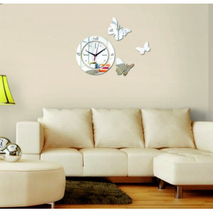 Modern, wall clock - modern 3D stick-clock on the wall.