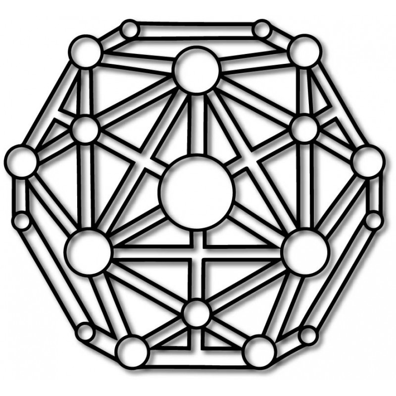 Geometrický obraz na stenu vyrezávaný z...