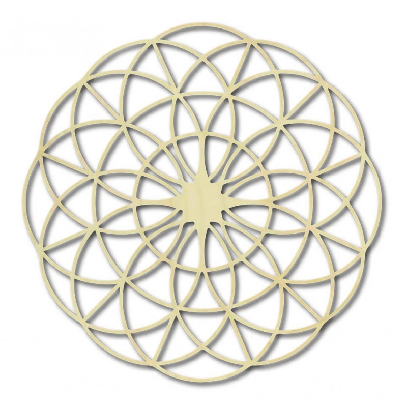 Čarovná drevená mandala na stenu - Kruhy I...