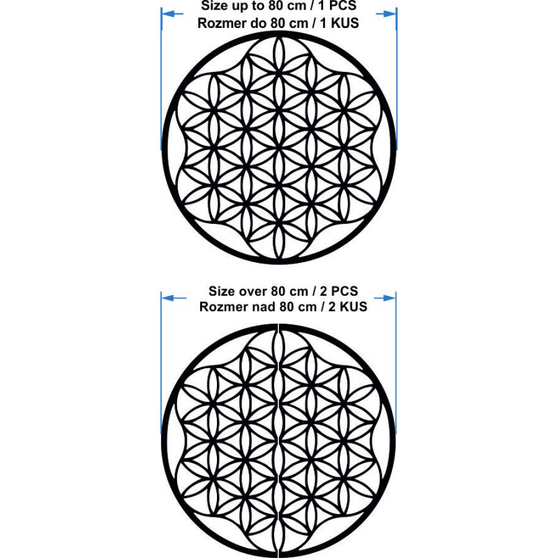 Obraz mandala na stenu z preglejky do 120 cm