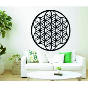 An image of a mandala on a plywood wall up to 120 cm