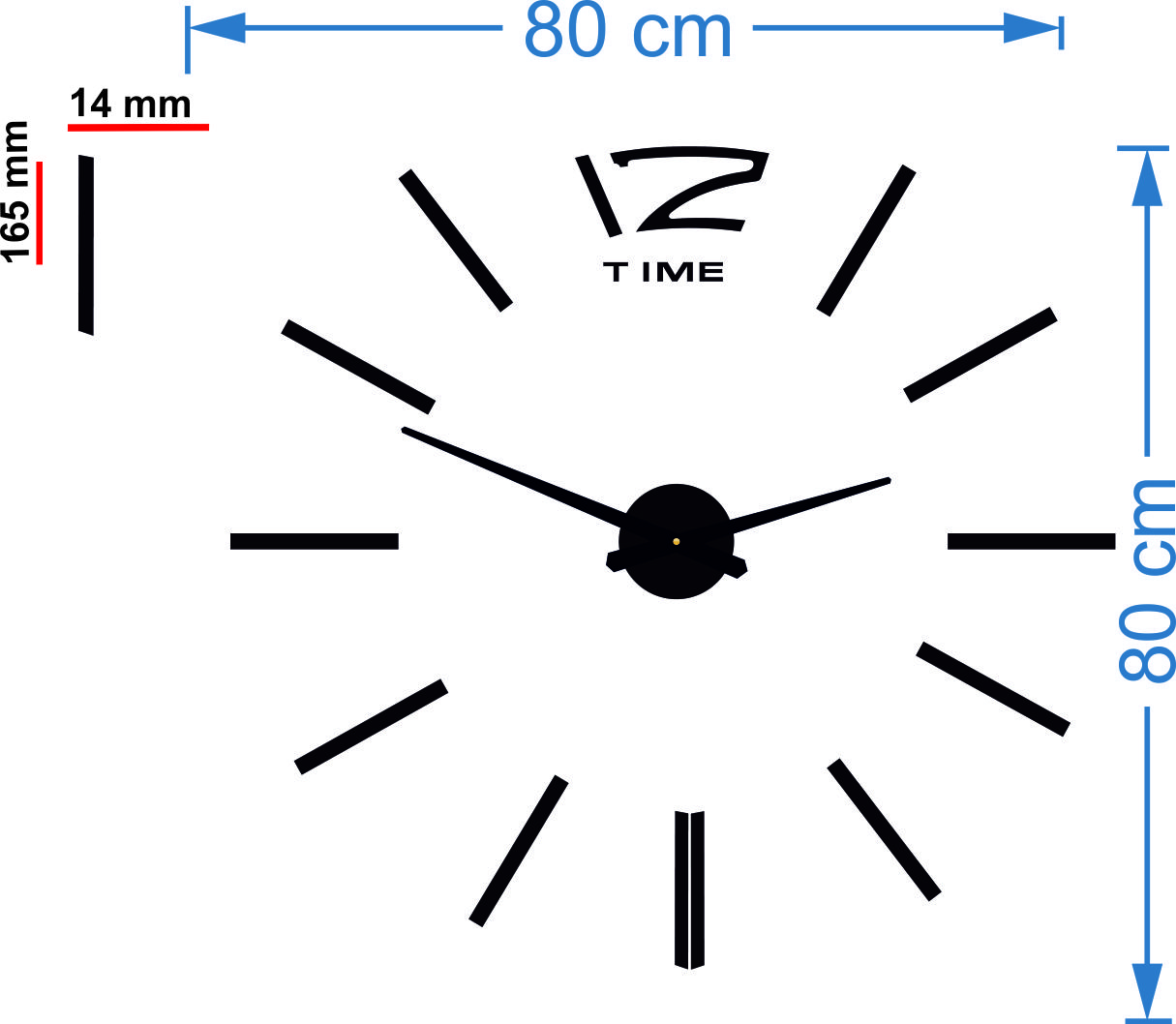 size wall clock